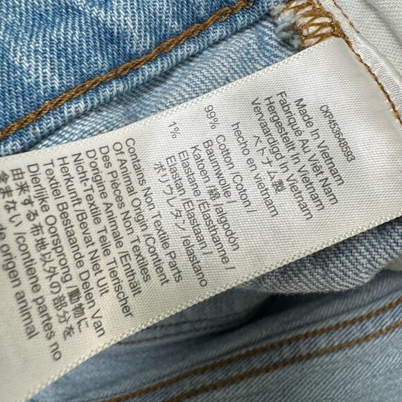 Madewell The High Rise Slim Crop Boyjean Ripped Edition Light Wash Distressed 26 - Picture 10 of 12